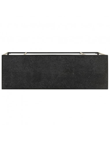 Tavolo Consolle Nero 110x35x76 cm Massello di Acacia e Mango