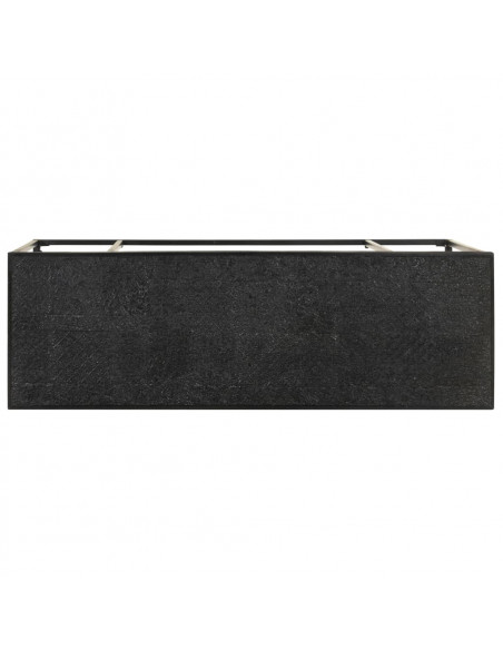 Tavolo Consolle Nero 110x35x76 cm Massello di Acacia e Mango