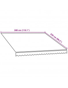 Tenda da Sole in Tela Arancione e Marrone 300x250 cm