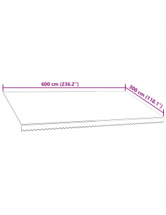 Tenda da Sole in Tela Arancione e Marrone 600x300 cm