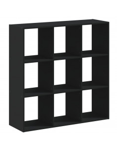 Libreria Nera 102x32x102 cm in Legno Multistrato 2