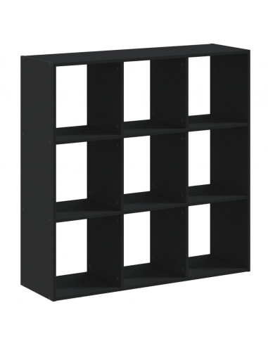 Libreria Nera 102x32x102 cm in Legno Multistrato