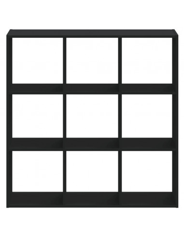 Libreria Nera 102x32x102 cm in Legno Multistrato