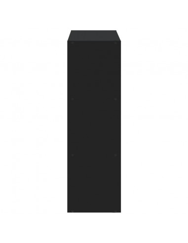 Libreria Nera 102x32x102 cm in Legno Multistrato