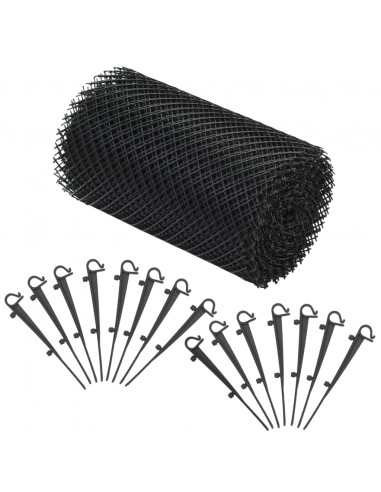 Reti per Grondaie con Ganci 4 pz in HDPE 1,08 ㎡