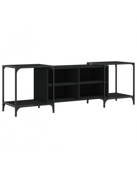 Mobile Porta TV Nero 153x37x50 cm in Legno Multistrato