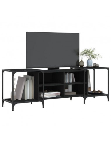 Mobile Porta TV Nero 153x37x50 cm in Legno Multistrato