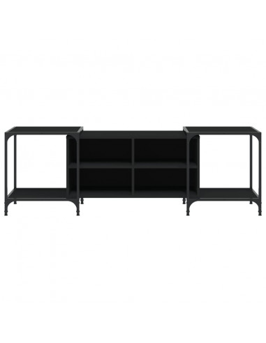 Mobile Porta TV Nero 153x37x50 cm in Legno Multistrato