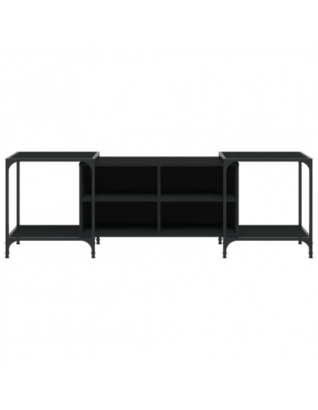 Mobile Porta TV Nero 153x37x50 cm in Legno Multistrato