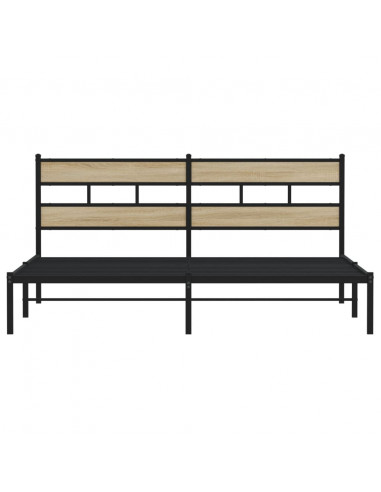 Giroletto senza Materaso in Metallo Rovere Sonoma 200x200 cm