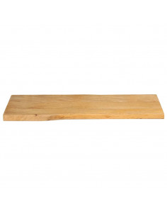 Piano Tavolo 100x40x3,8 cm Bordi Vivi in Legno Massello Mango 2