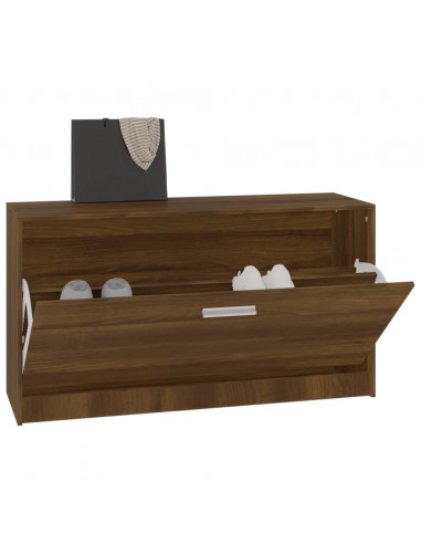 Scarpiera Rovere Marrone 80x24x45 cm in Legno Multistrato