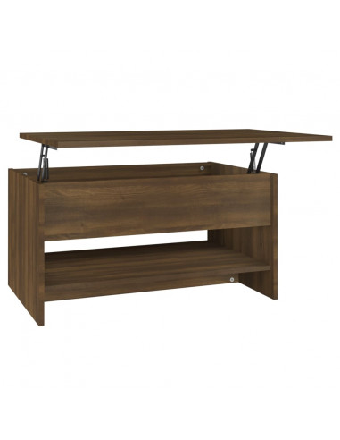 Tavolino Salotto Rovere Marrone 80x50x40 cm Legno Multistrato