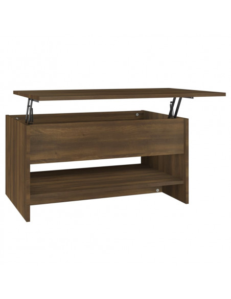 Tavolino Salotto Rovere Marrone 80x50x40 cm Legno Multistrato