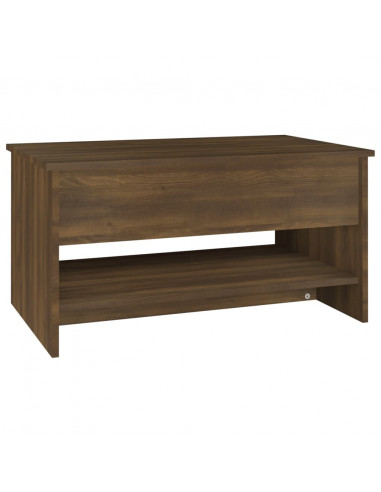 Tavolino Salotto Rovere Marrone 80x50x40 cm Legno Multistrato