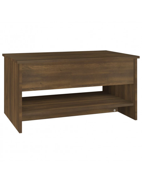 Tavolino Salotto Rovere Marrone 80x50x40 cm Legno Multistrato