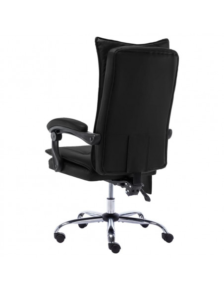 Sedia da Ufficio Massaggiante Nera in Similpelle