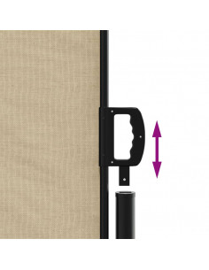 Tenda da Sole Laterale Retrattile Beige 140x500 cm