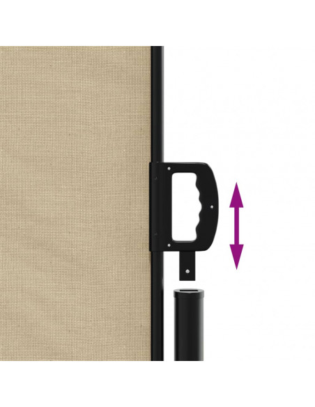 Tenda da Sole Laterale Retrattile Beige 140x500 cm
