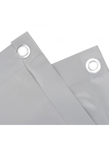 Paravento da Giardino Grigio 1000x90 cm in PVC