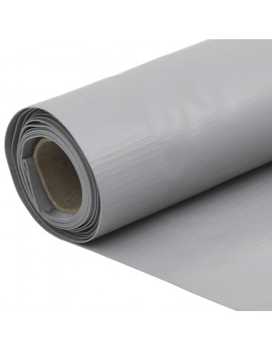 Paravento da Giardino Grigio 1000x90 cm in PVC