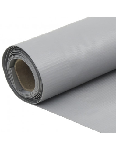 Paravento da Giardino Grigio 700x120 cm in PVC