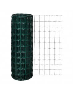 Recinzione Euro in Acciaio 10x1,7 m Verde 2
