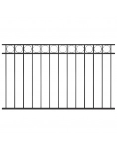 Pannello di Recinzione in Acciaio 1,7x0,8 m Nero 2