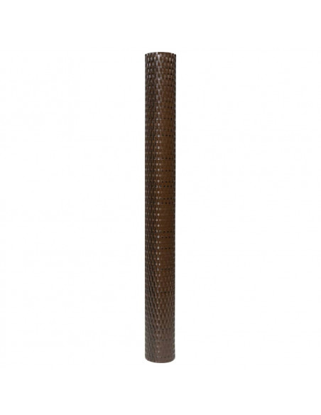 Paravento da Balcone Marrone e Nero 400x80 cm in Polyrattan