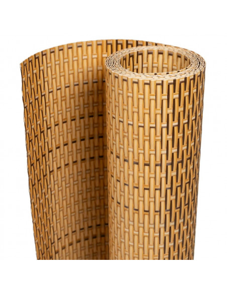 Paravento da Balcone Marrone Chiaro 300x90 cm in Polyrattan