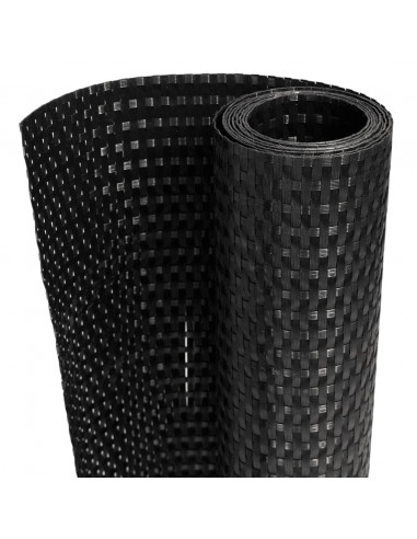 Paravento da Balcone Nero 400x100 cm in Polyrattan