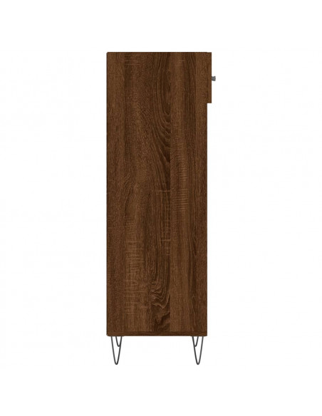 Scarpiera Rovere Marrone 30x35x105 cm in Legno Multistrato