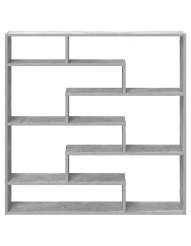 Mensola a Cubo da Parete 7 Scomparti Truciolato Grigio Cemento