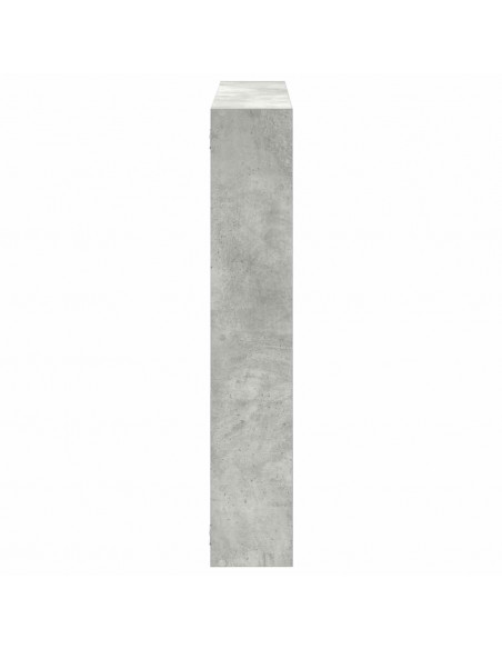Mensola a Cubo da Parete 7 Scomparti Truciolato Grigio Cemento