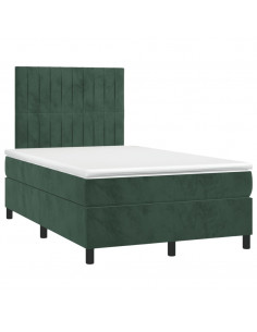 Giroletto a Molle con Materasso Verde Scuro 120x190 cm Velluto 2