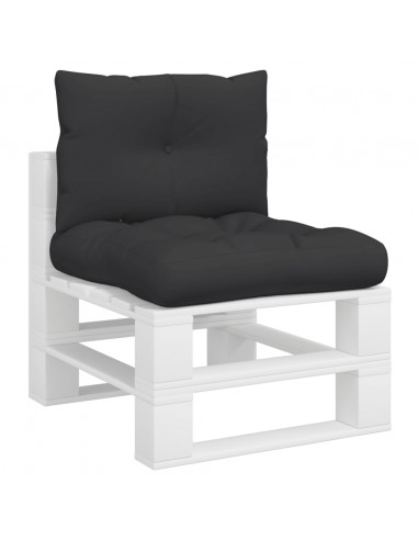 Cuscini per Pallet 2 pz Neri in Tessuto