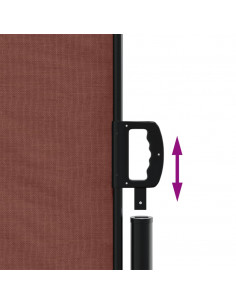 Tenda da Sole Laterale Retrattile Marrone 120x600 cm