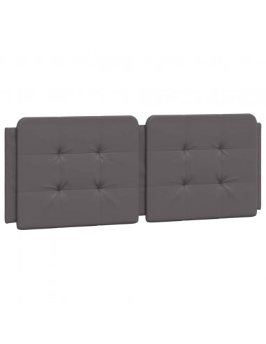 Letto con Materasso Grigio 140x200 cm in Similpelle