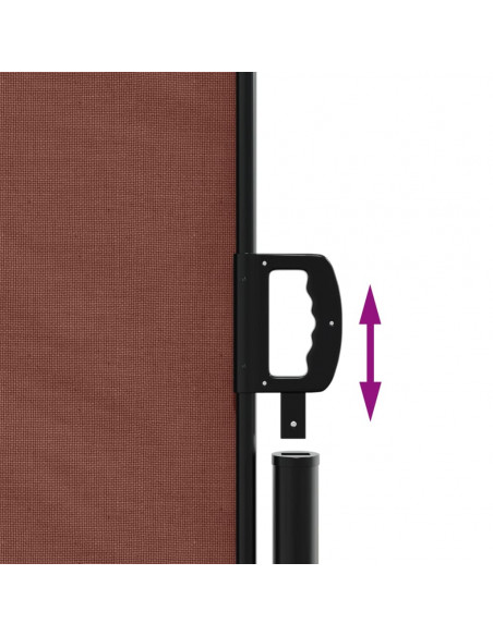 Tenda da Sole Laterale Retrattile Marrone 180x500 cm