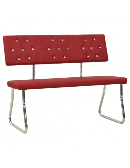 Panca 110 cm Rosso Vino in Similpelle