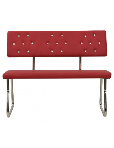 Panca 110 cm Rosso Vino in Similpelle