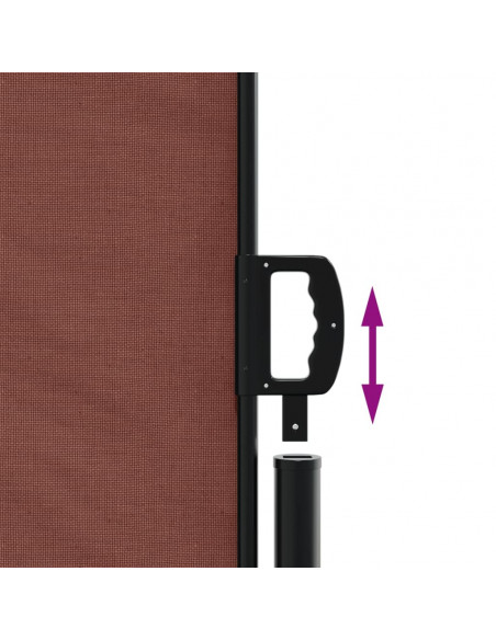 Tenda da Sole Laterale Retrattile Marrone 200x600 cm