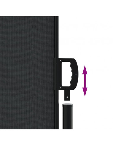 Tenda da Sole Laterale Retrattile Nera 100x300 cm