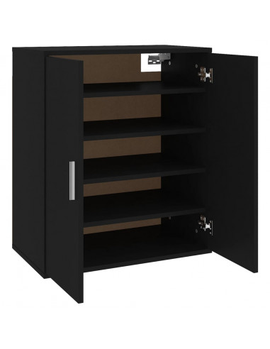 Scarpiera Nera 60x35x70 cm in Truciolato