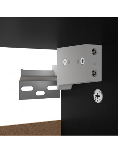 Scarpiera Nera 60x35x70 cm in Truciolato