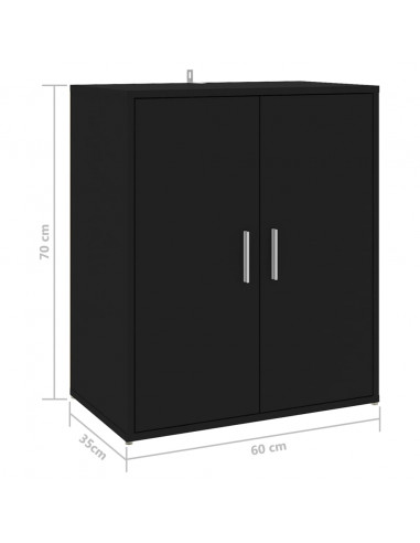 Scarpiera Nera 60x35x70 cm in Truciolato