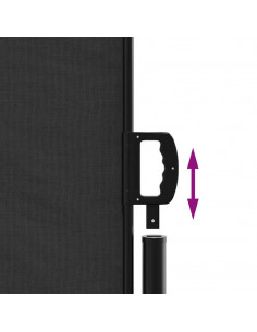 Tenda da Sole Laterale Retrattile Nera 120x300 cm