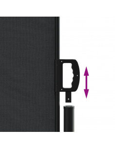 Tenda da Sole Laterale Retrattile Nera 140x1000 cm