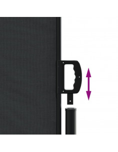 Tenda da Sole Laterale Retrattile Nera 140x600 cm