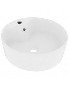 Lavandino con Troppopieno Bianco Opaco 36x13 cm in Ceramica 2